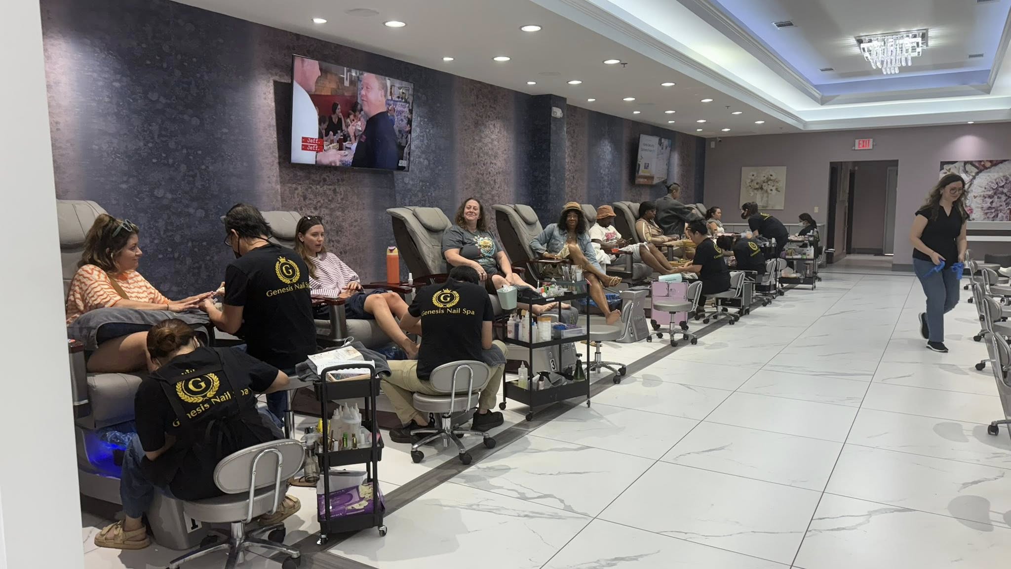 Interior of GENESIS NAIL SPA nail salon in Marietta, GA